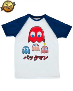 PLAYERA BLANCA FANTASMAS PACMAN CHICA