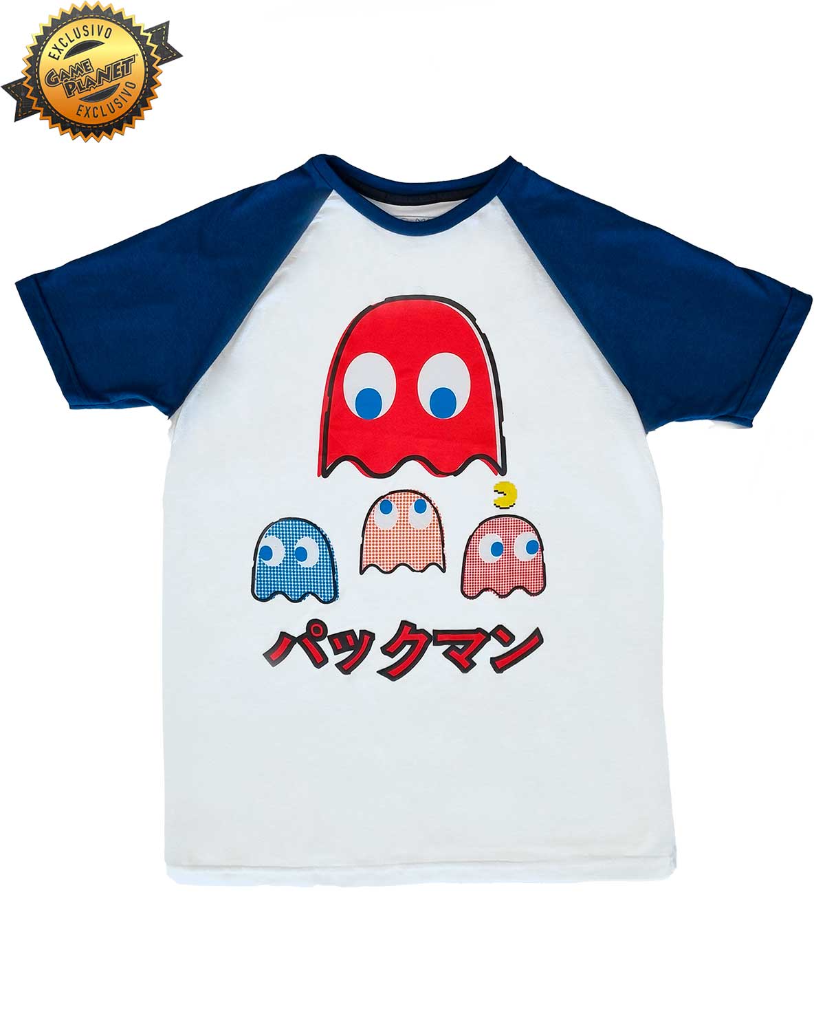 PLAYERA BLANCA FANTASMAS PACMAN CHICA