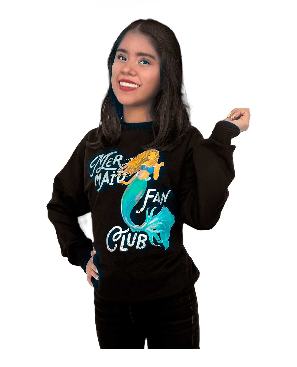 SWEATSHIRT NEGRA LA SIRENITA LIVE ACTION CHICA - Image 4