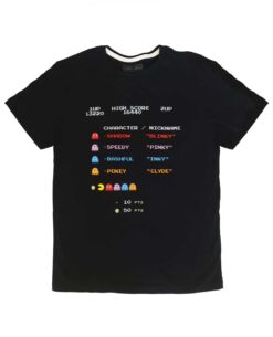 PLAYERA NEGRA JUEGO PACMAN EXTRA CHICA
