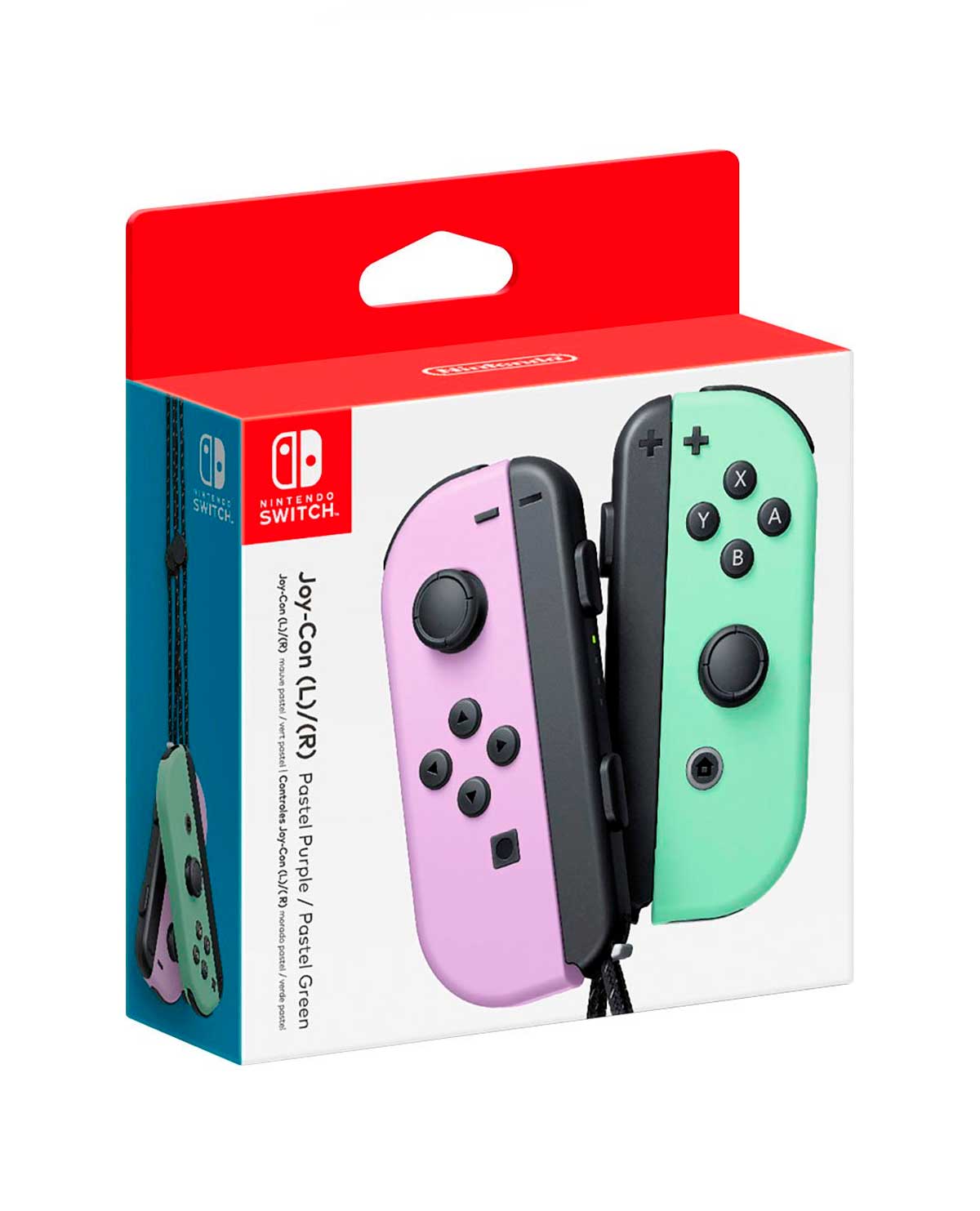 CONTROLES JOY CON L R MORADO Y VERDE PASTEL - Image 4