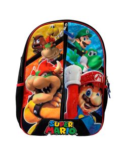 MOCHILA NEGRA SUPER MARIO VS BOWSER