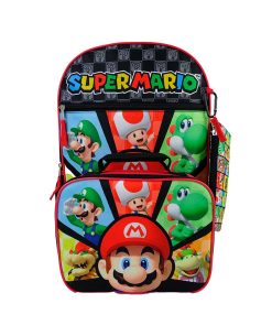 MOCHILA Y LONCHERA ROJA SUPER MARIO PERSONAJES