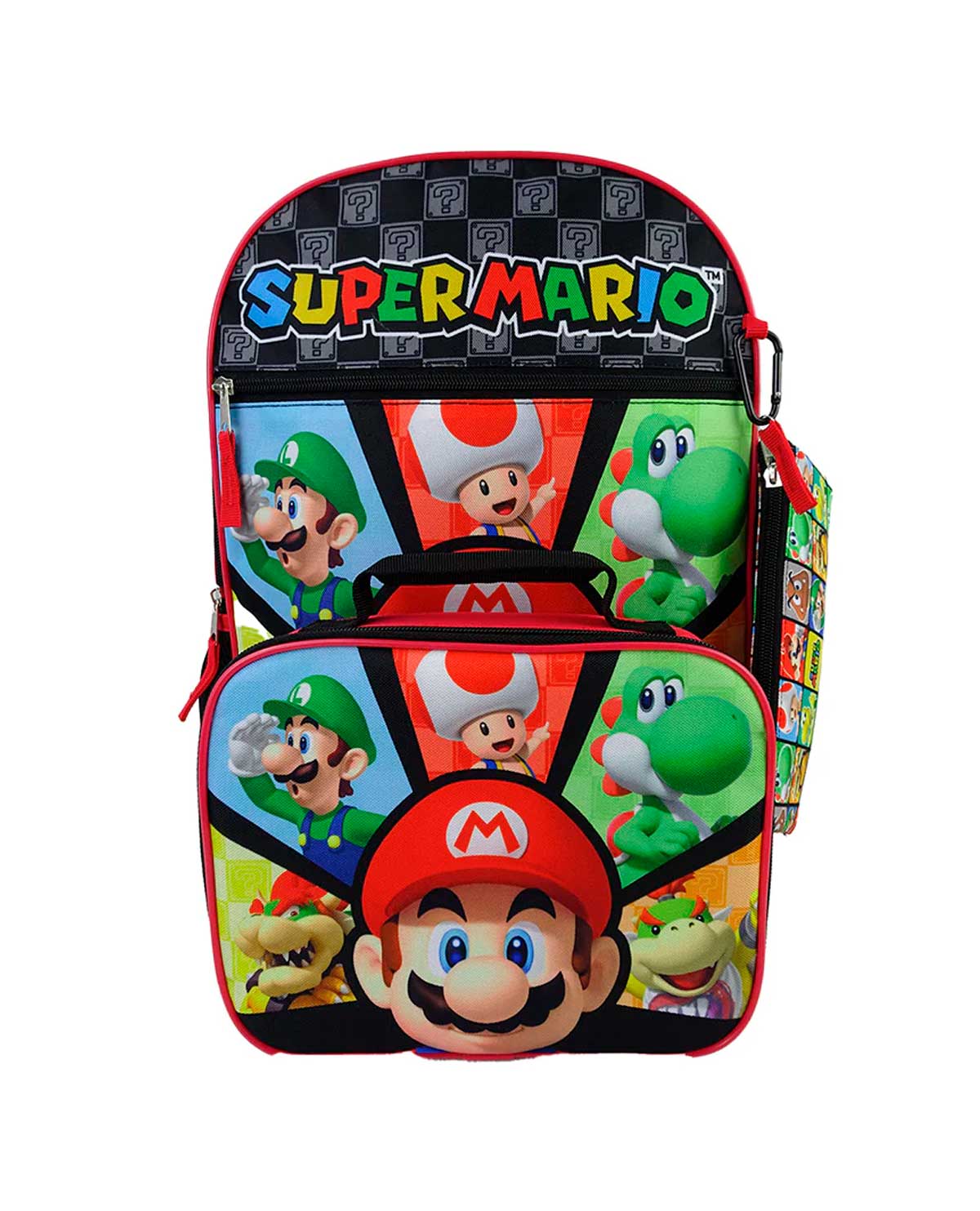 MOCHILA Y LONCHERA ROJA SUPER MARIO PERSONAJES