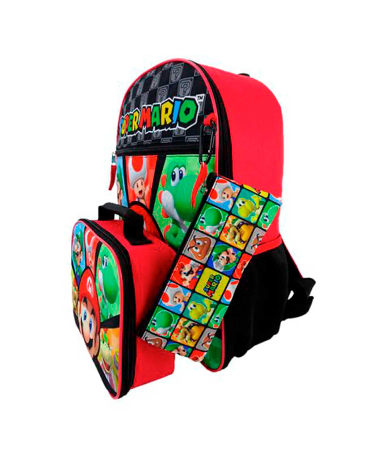 MOCHILA Y LONCHERA ROJA SUPER MARIO PERSONAJES - Image 2
