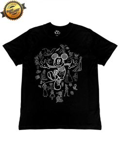 PLAYERA NEGRA DISNEY 100 DREAMS BEGIN WITH A SKETCH MEDIANA