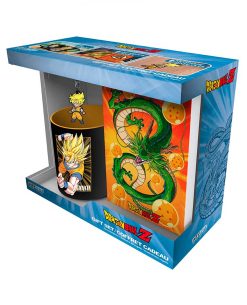 GIFT SET DRAGON BALL Z GOKU ABY STYLE TAZA LIBRETA Y LLAVERO