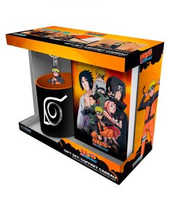 SET ABY STYLE NARUTO SHIPPUDEN TAZA LIBRETA Y LLAVERO