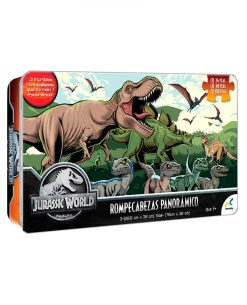 ROMPECABEZAS PANORAMICO 3 EN 1 EN TIN JURASSIC WORLD