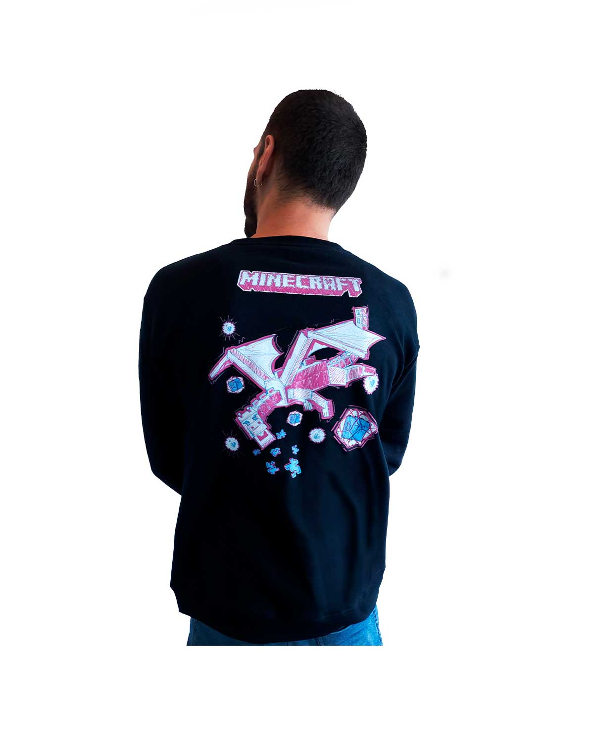 SUDADERA NEGRA MINECRAFT ENDER GRANDE - Image 4
