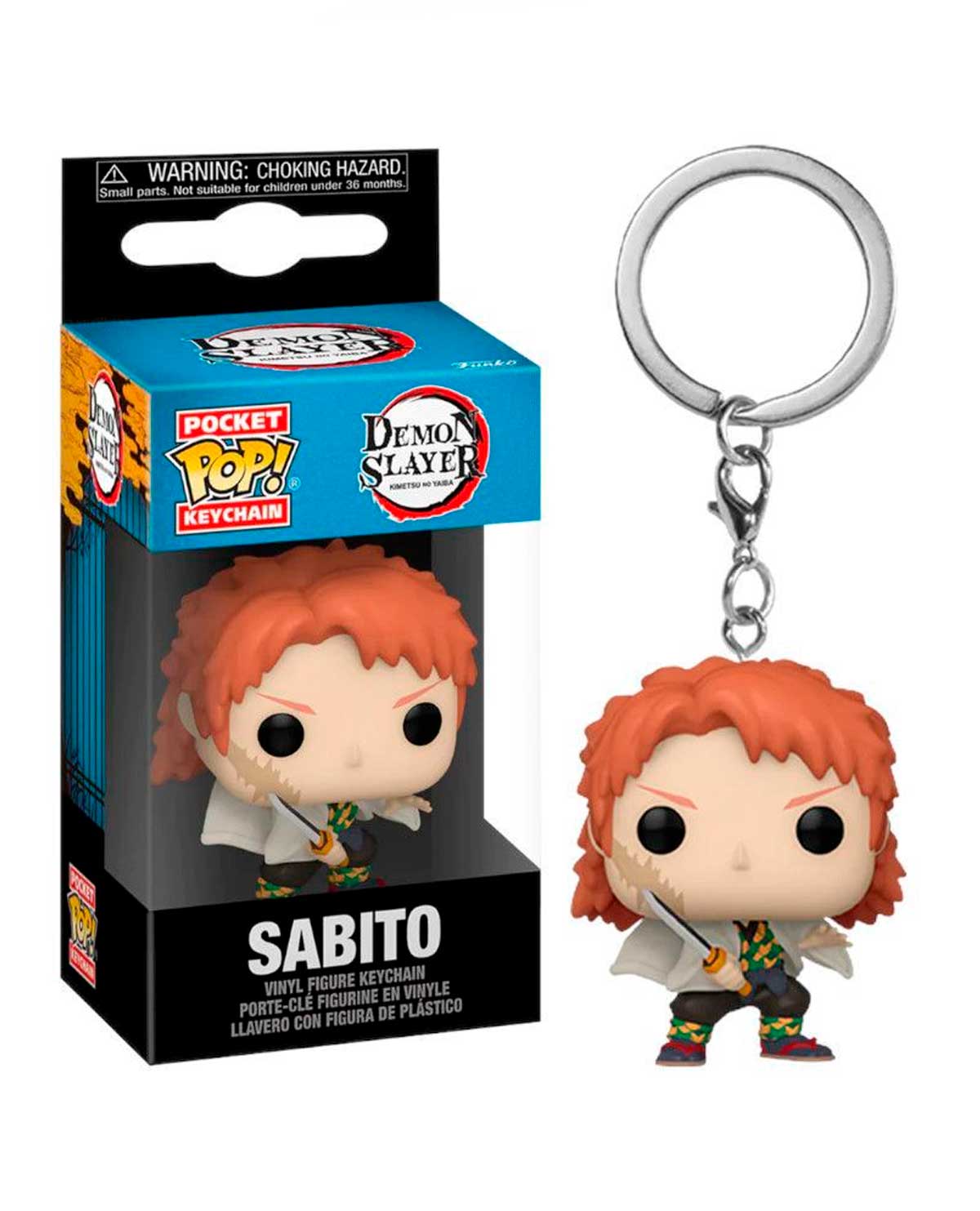LLAVERO POP DEMON SLAYER SABITO SIN MASCARA - Image 3