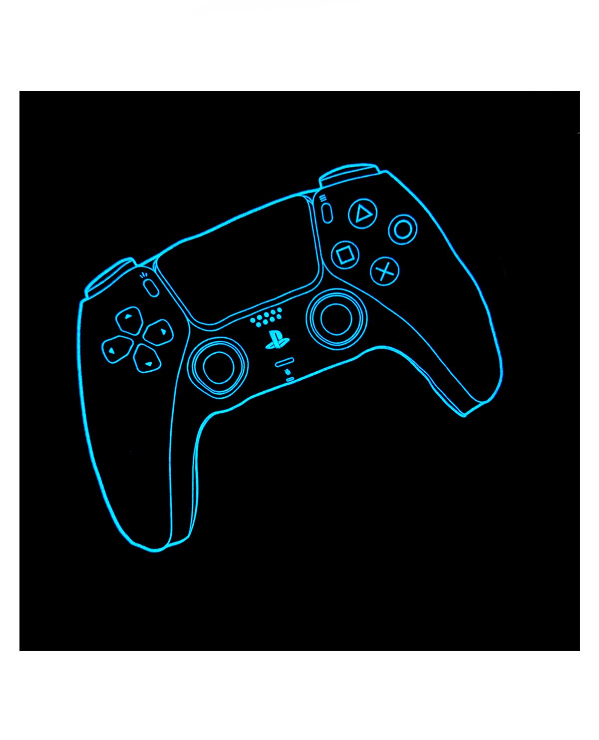 PLAYERA NEGRA PLAYSTATION NEBULA GLOW IN THE DARK MEDIANA - Image 3