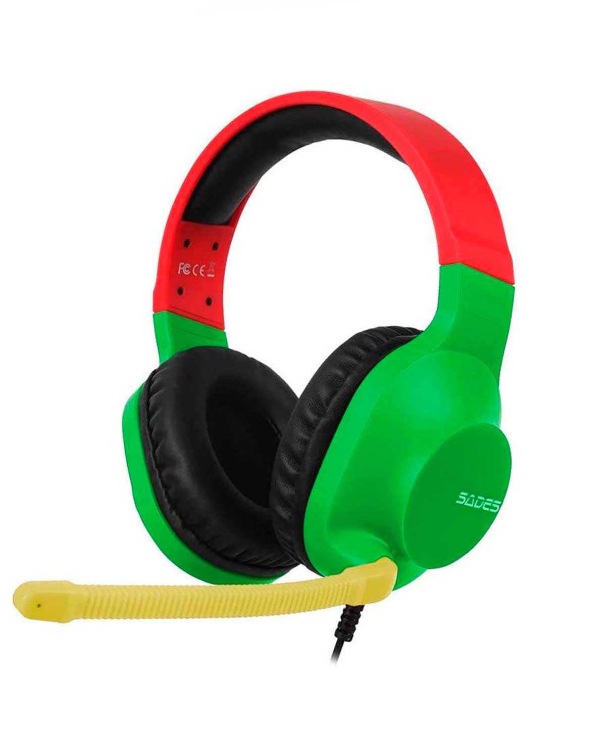 HEADSET ALAMBRICO SADES SPIRIT RASTA