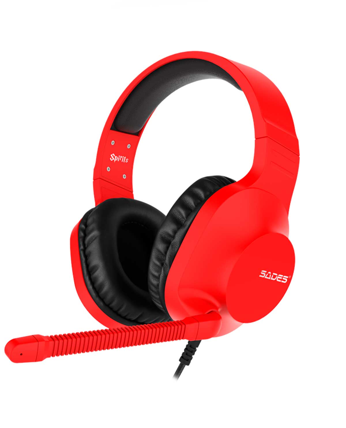 HEADSET ALAMBRICO SADES SPIRIT ROJO