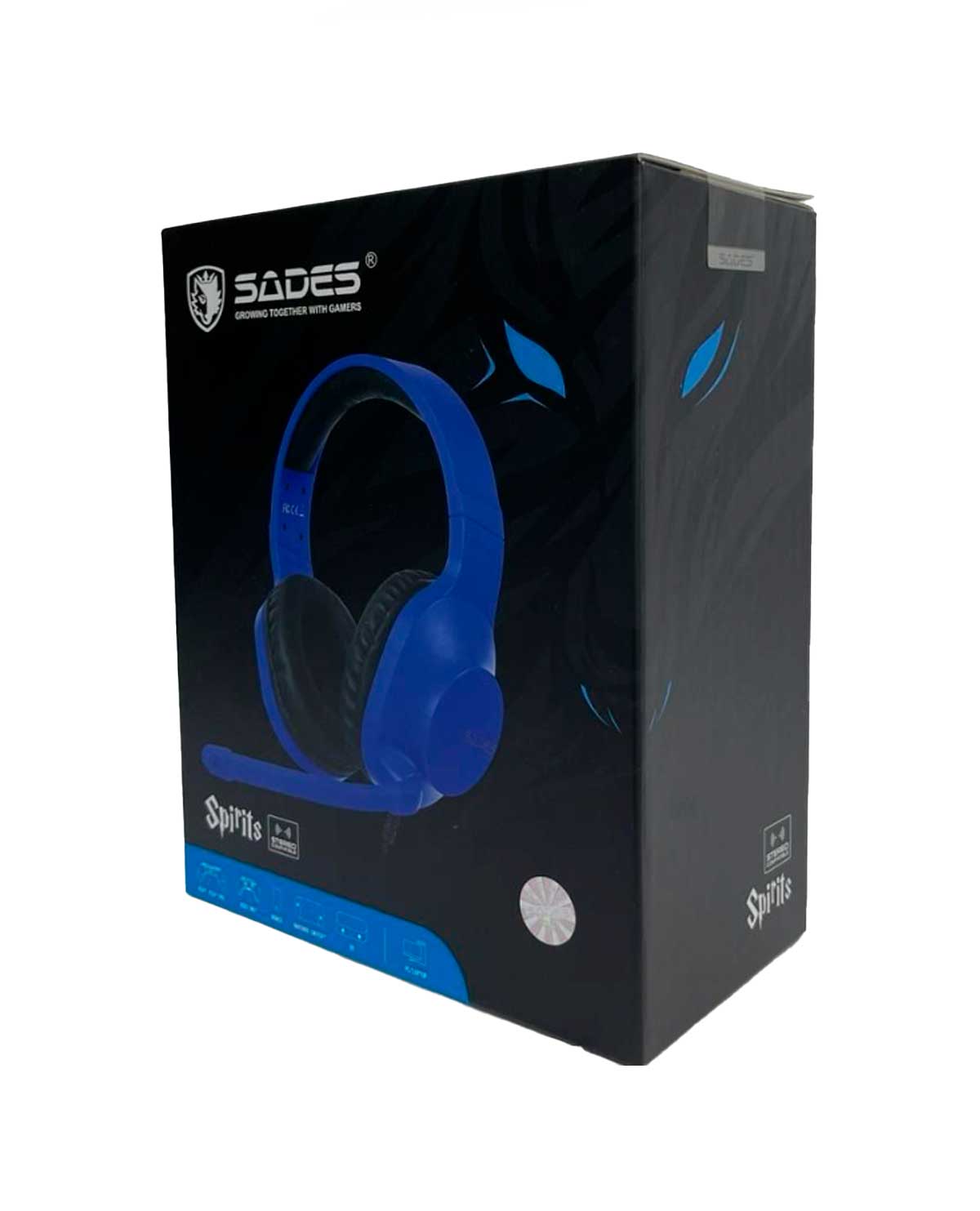 HEADSET ALAMBRICO SADES SPIRIT AZUL - Image 2