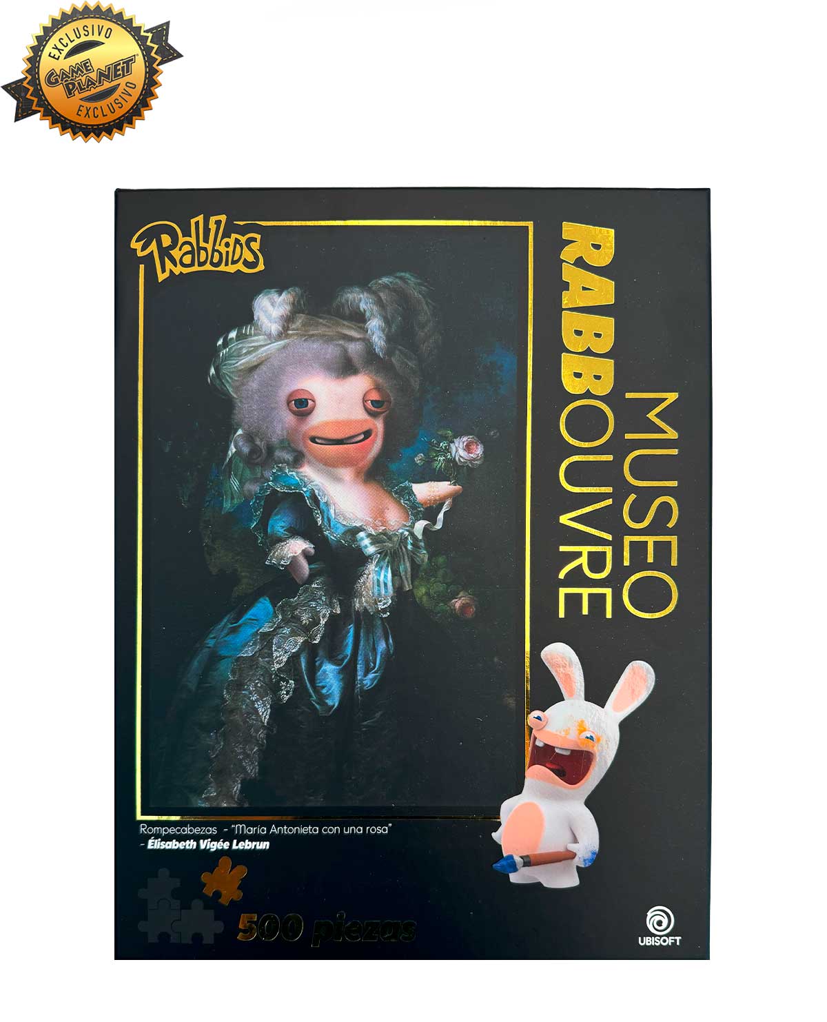 ROMPECABEZAS 500 PIEZAS UBISOFT RABBIDS MARIA ANTONIETA CON UNA ROSA