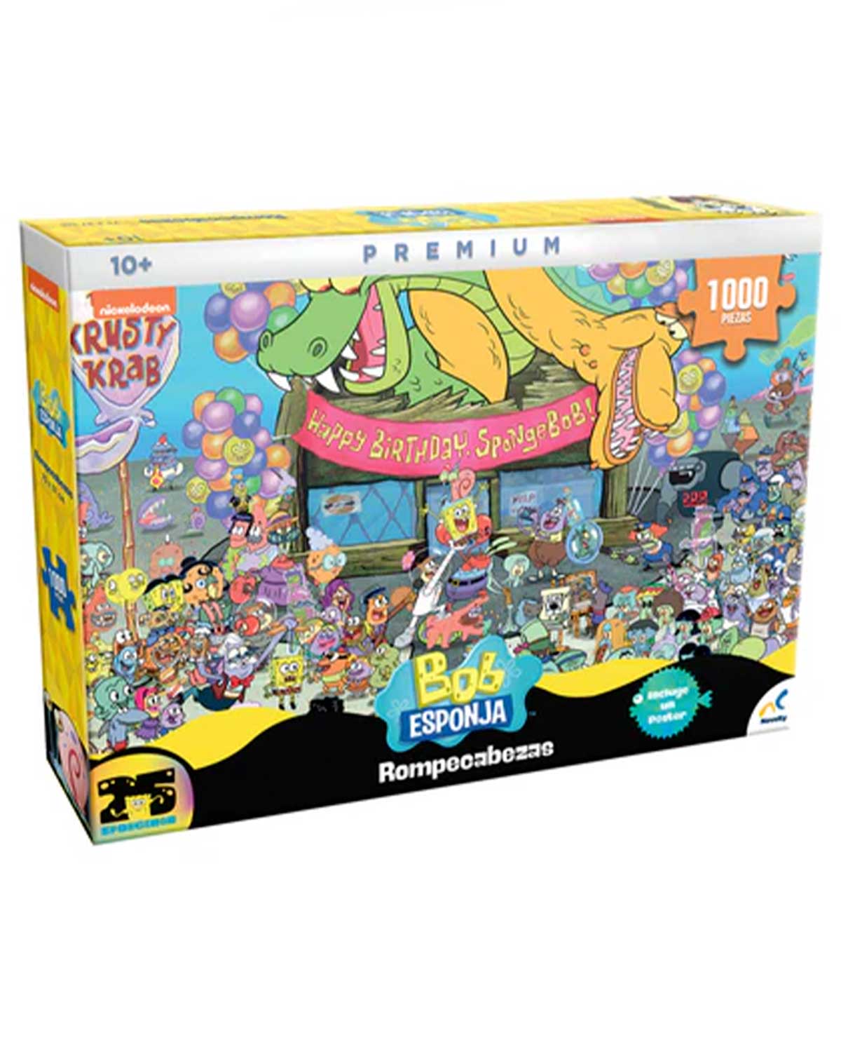 ROMPECABEZAS PREMIUM 25 ANIVERSARIO BOB ESPONJA 1000 PIEZAS