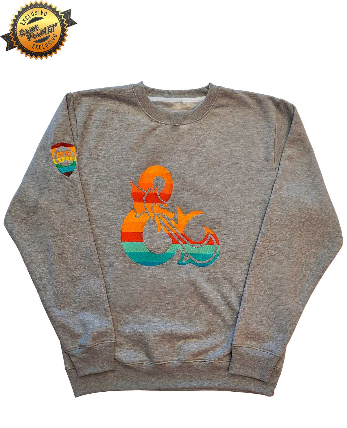 SUDADERA GRIS WIZARDS OF THE COAST DUNGEONS AND DRAGONS 83 MEDIANA