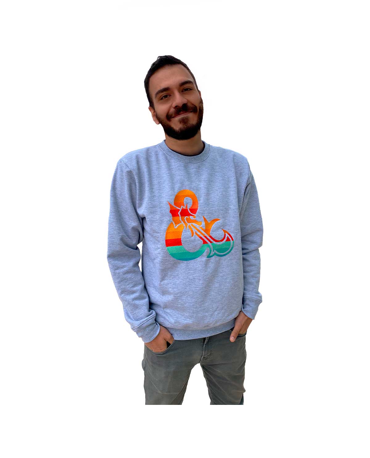 SUDADERA GRIS WIZARDS OF THE COAST DUNGEONS AND DRAGONS 83 MEDIANA - Image 4