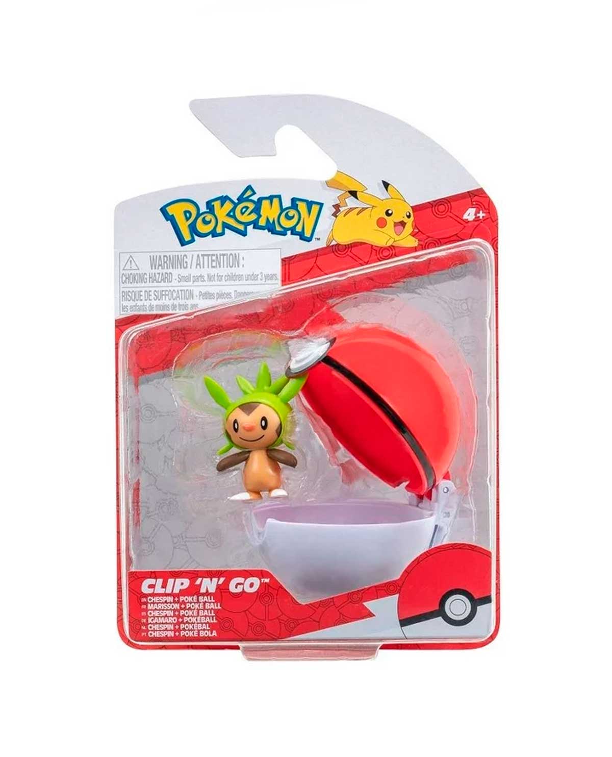 CLIP AND GO POKEMON CHESPIN POKEBALL - Image 4