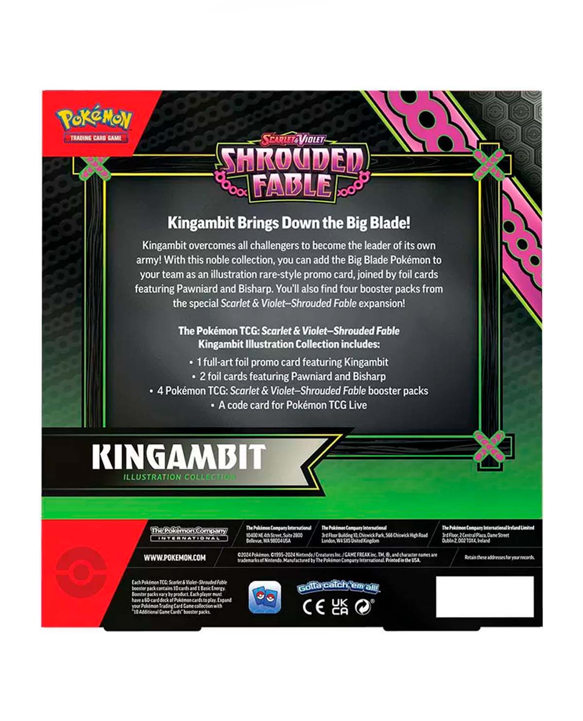 POKEMON TCG SCARLET AND VIOLET 6.5 SHROUDED FABLE KINGAMBIT ILLUSTRATION COLLECTION - Image 3