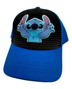 GORRA STITCH AZUL CON NEGRO
