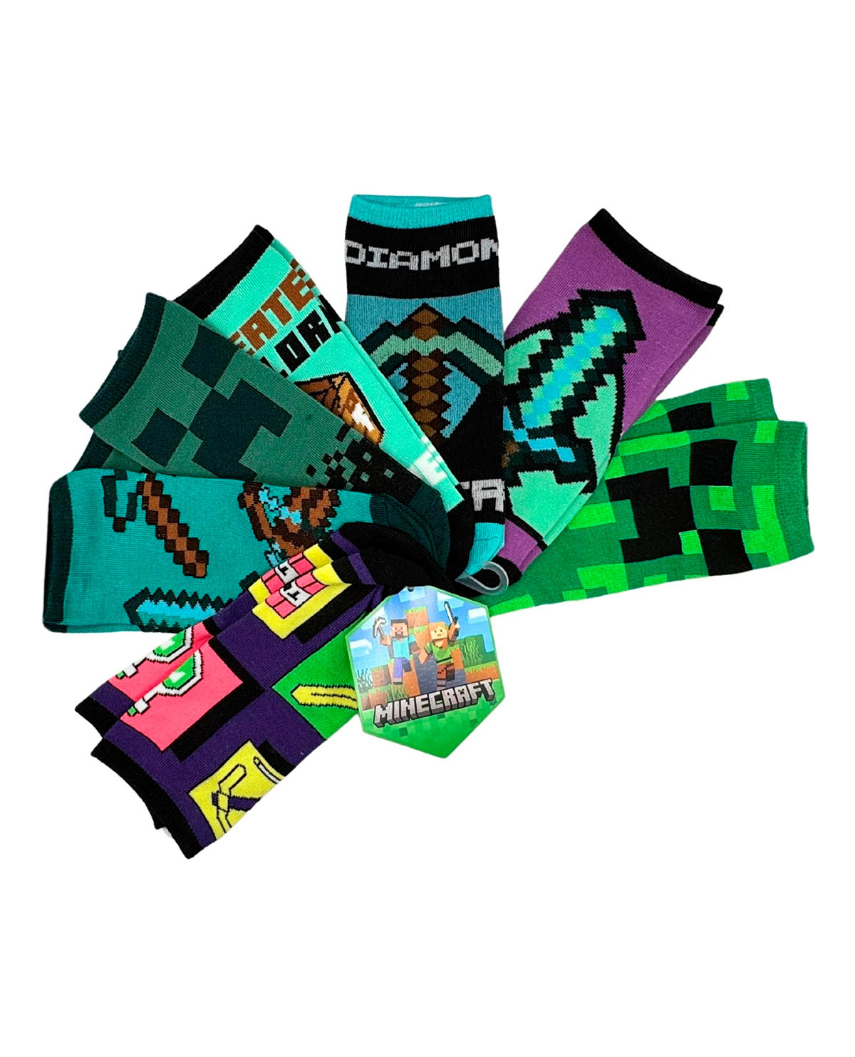 CALCETINES MINECRAFT ITEMS 7 PARES