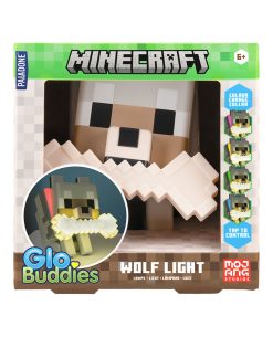 LAMPARA DE MESA MINECRAFT LOBO GLO BUDDIES