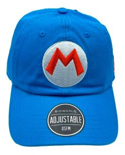GORRA SUPER MARIO BROS LOGO AZUL