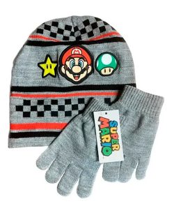 GORRO Y GUANTES SUPER MARIO BROS