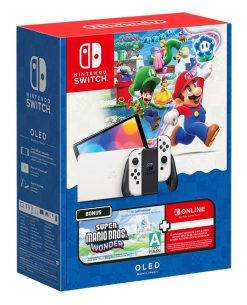 CONSOLA NINTENDO SWITCH OLED BLANCA MARIO WONDER + 3 MESES ONLINE