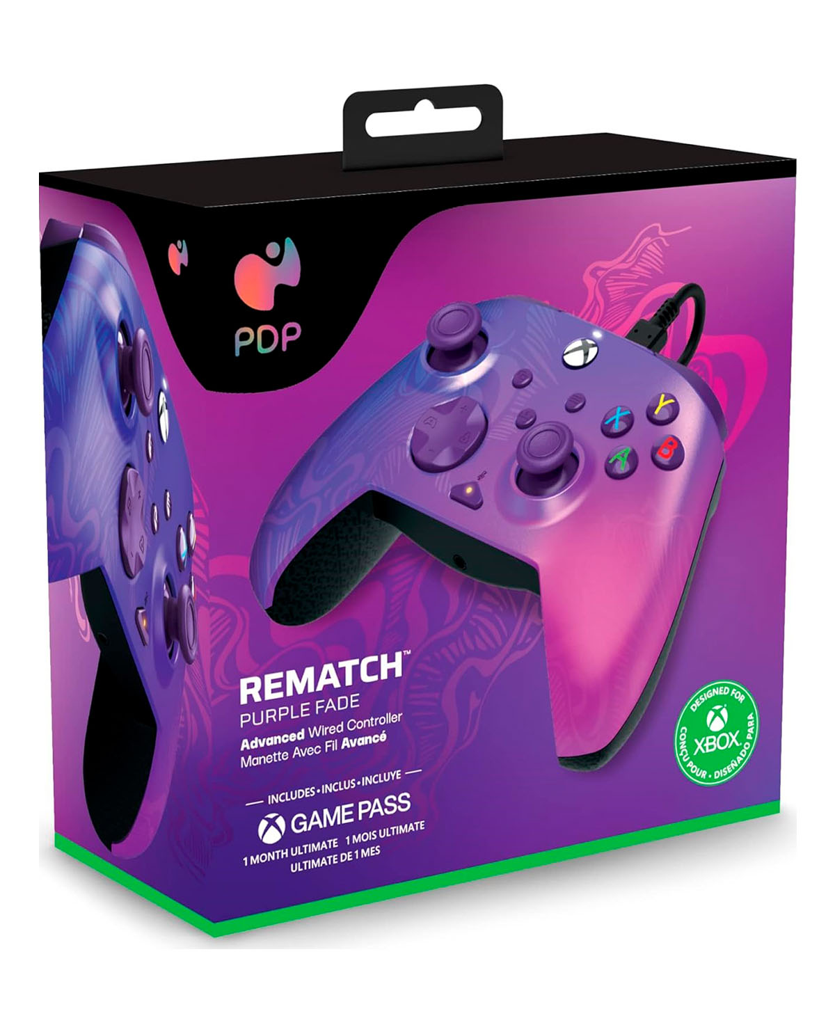 CONTROL ALAMBRICO XBOX SERIES X PDP REMATCH PURPLE FADE - Image 4