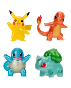 PAQUETE DE 4 FIGURAS SELECTAS DE BATALLA POKEMON PIK ACHU METALICO