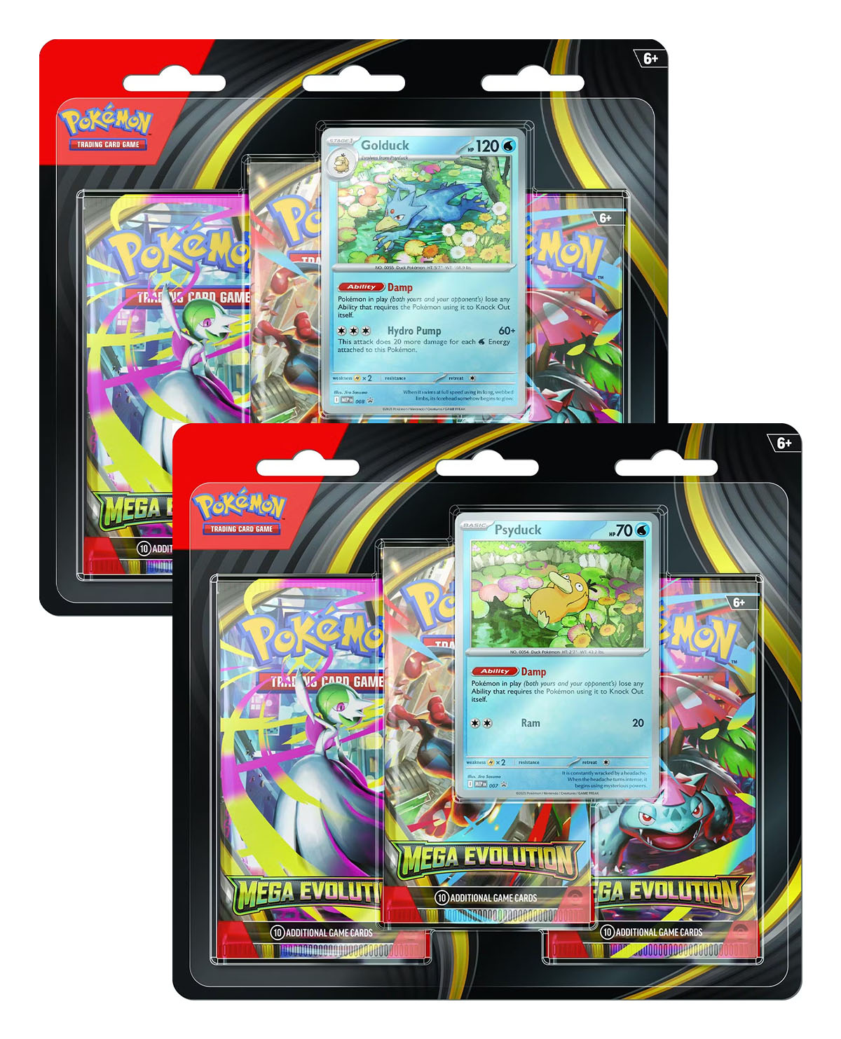POKEMON TRADING CARD GAME MEGA EVOLUTION THREE BOOSTER BLISTER