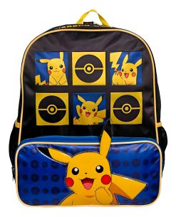 MOCHILA BACKPACK TRUZT PIKACHU BLACK AND YELLOW POKEBOLA
