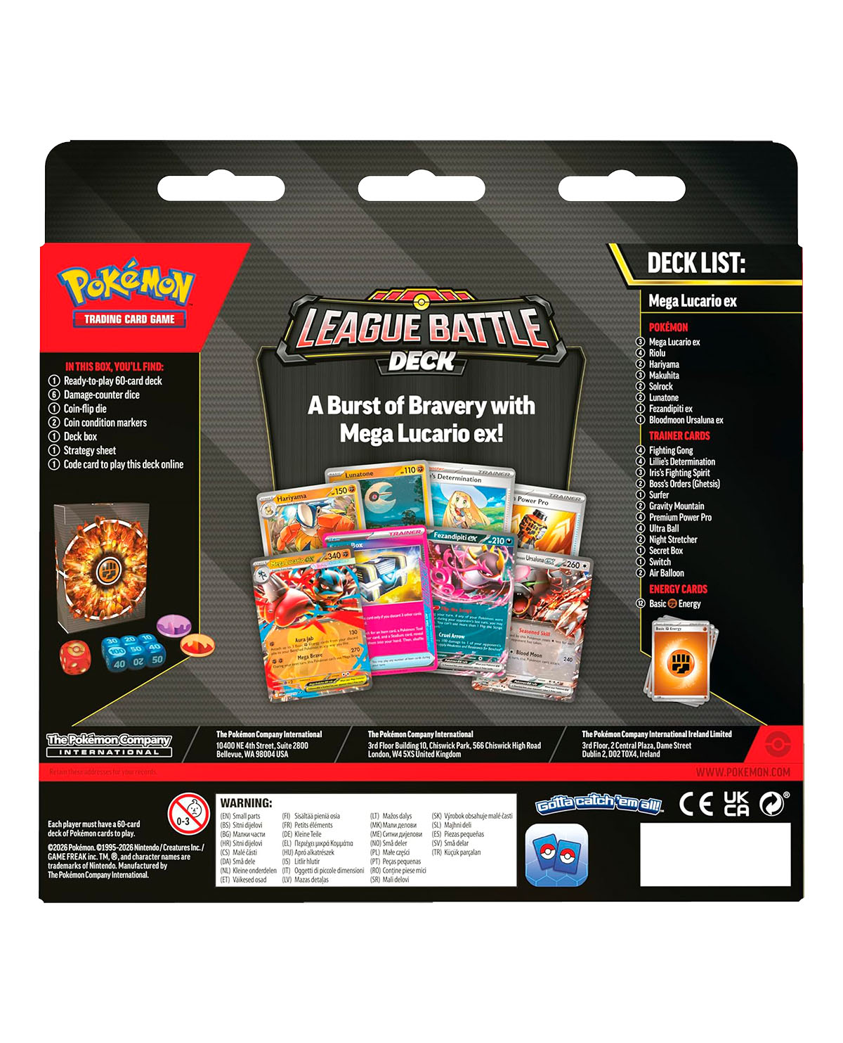 POKEMON TCG MEGA LUCARIO EX LEAGUE BATTLE DECK - Image 2