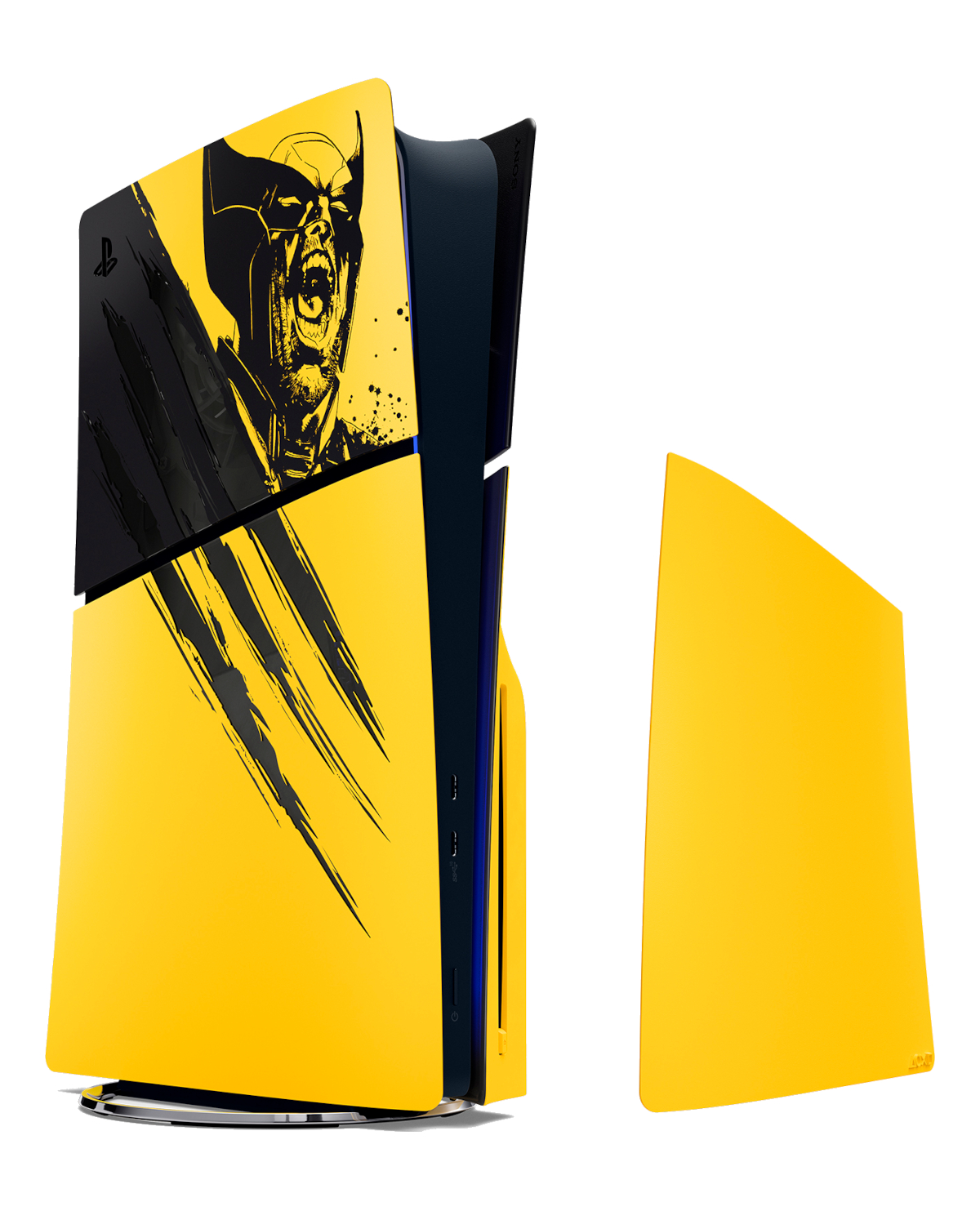 CUBIERTA PLAYSTATION 5 EDICION LIMITADA MARVELS WOLVERINE BATTLE YELLOW
