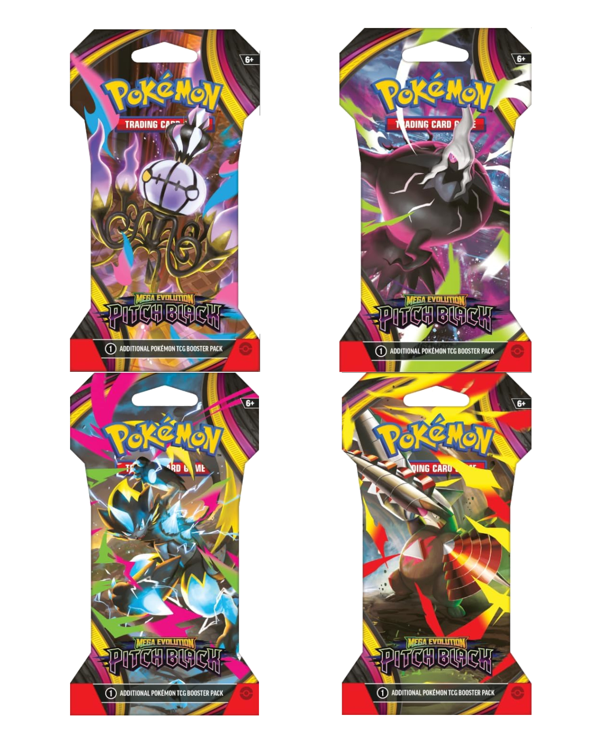 POKEMON TCG MEGA EVOLUTION PITCH BLACK SLEEVED BOOSTER - Image 2